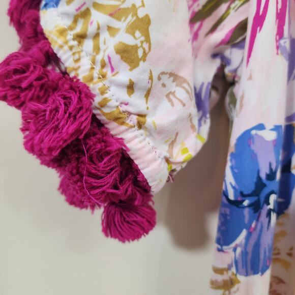 Matilda Jane Enchanted garden hibiscus and palm print short sleeve dress size XS - Picture 5 of 12